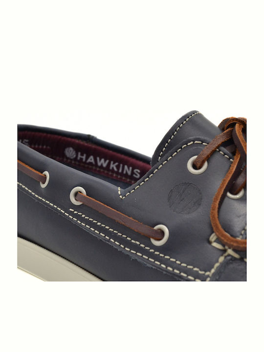 Δερμάτινα Ανδρικά Boat Shoes σε Μπλε Χρώμα