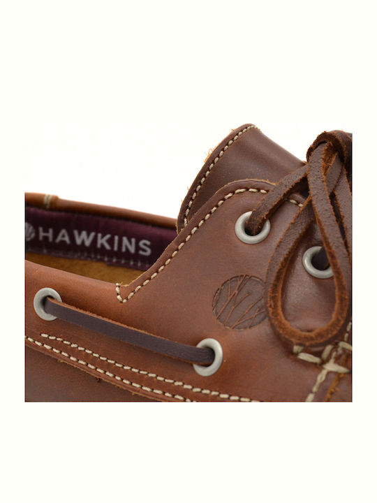 Men's Leather Boat Shoes Tabac Brown