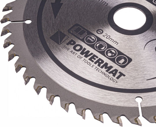 Powermat Δίσκος Κοπής Ξύλου με 48 Δόντια 160mm