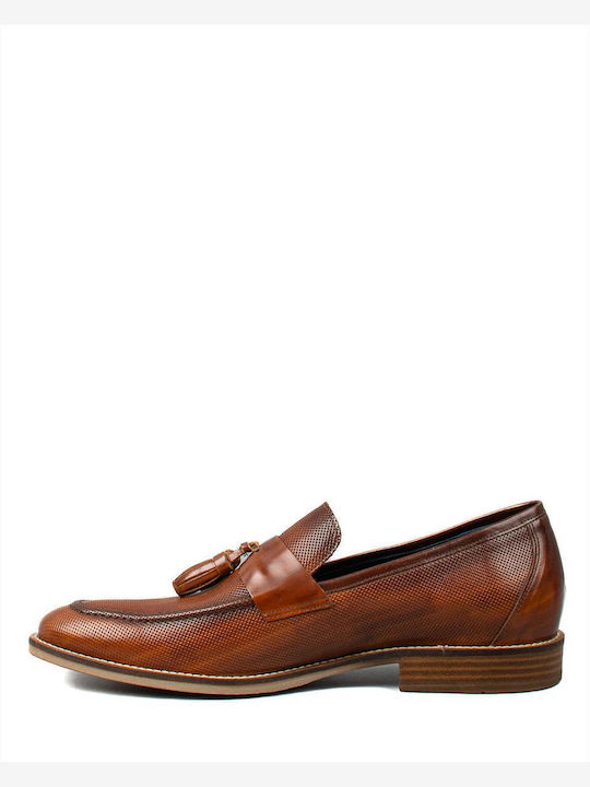 Damiani Men's Leather Loafers Tabac Brown