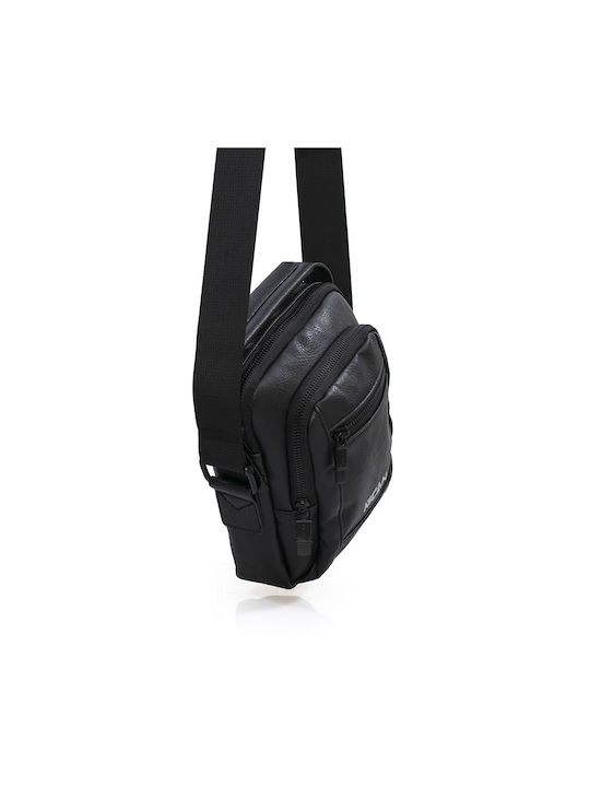 Geantă de umăr pentru bărbați - crossbody MCAN negru Z-713