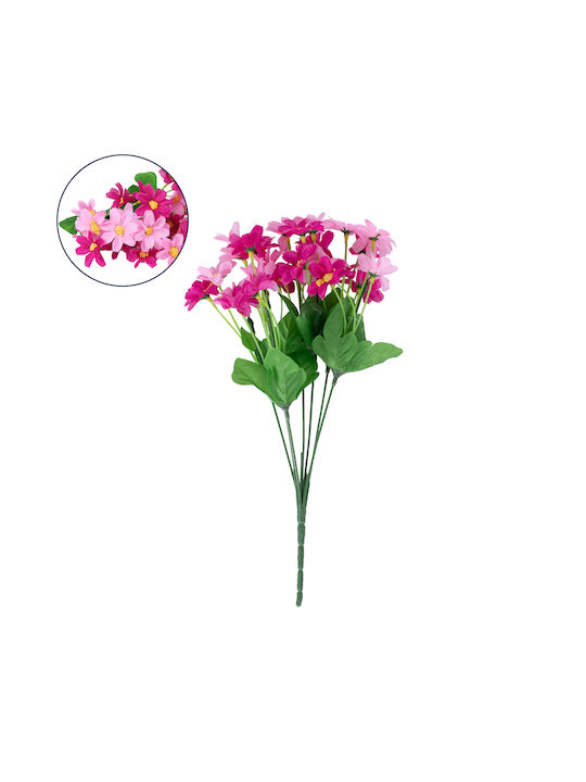 GloboStar Bouquet of Artificial Flowers Daisy Fuchsia 35cm