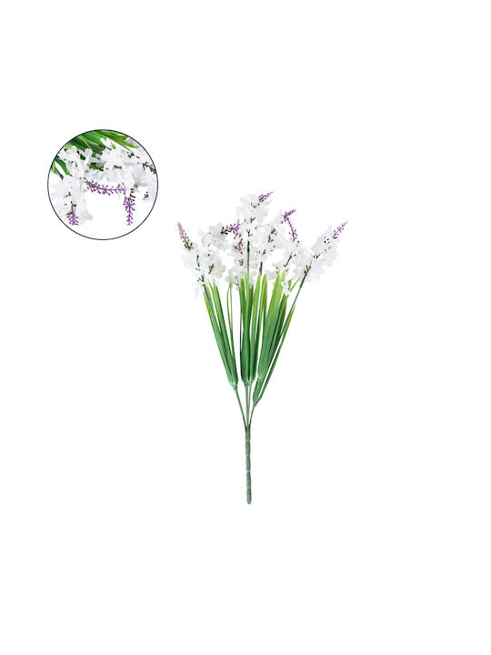 GloboStar Bouquet of Artificial Flowers Lavender White 30cm in Box