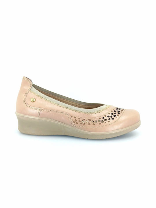 Laura Azana Lederne Damen Ballerinas in Braun Farbe