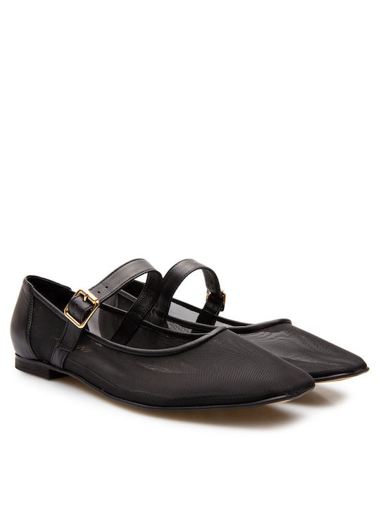 Labrini Damen Ballerinas in Schwarz Farbe