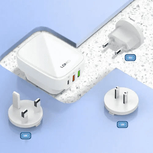 Ldnio Φορτιστής Χωρίς Καλώδιο με 2 Θύρες USB-A και Θύρα USB-C 32W Power Delivery Λευκός (Q334)