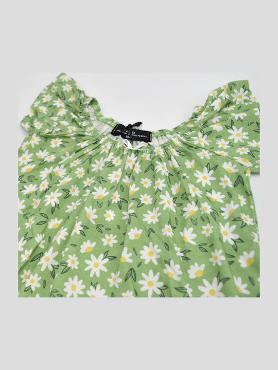 Παιδικό Φόρεμα Floral Πράσινο