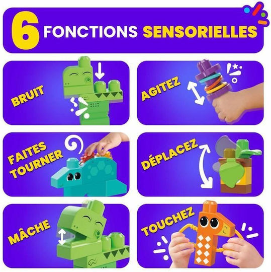 Mega Bloks Τουβλάκια Squeak 'N Chomp Dinos για 1+ Έτους 24τμχ