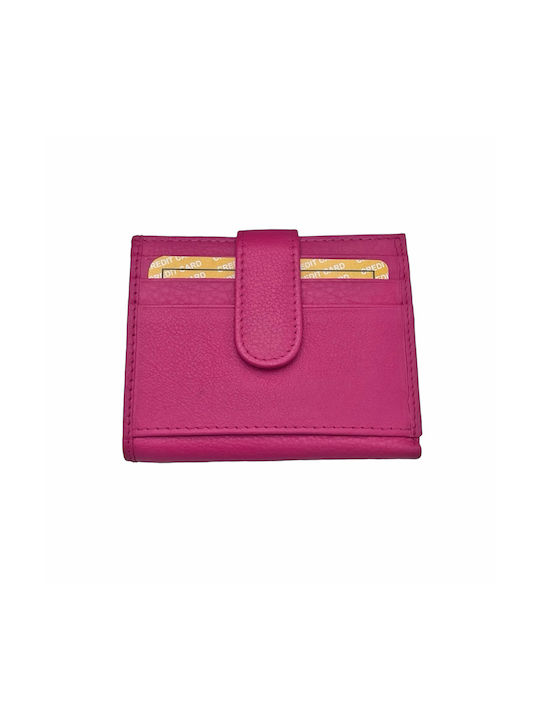 Savil Leather Women's Wallet Cards Fuchsia