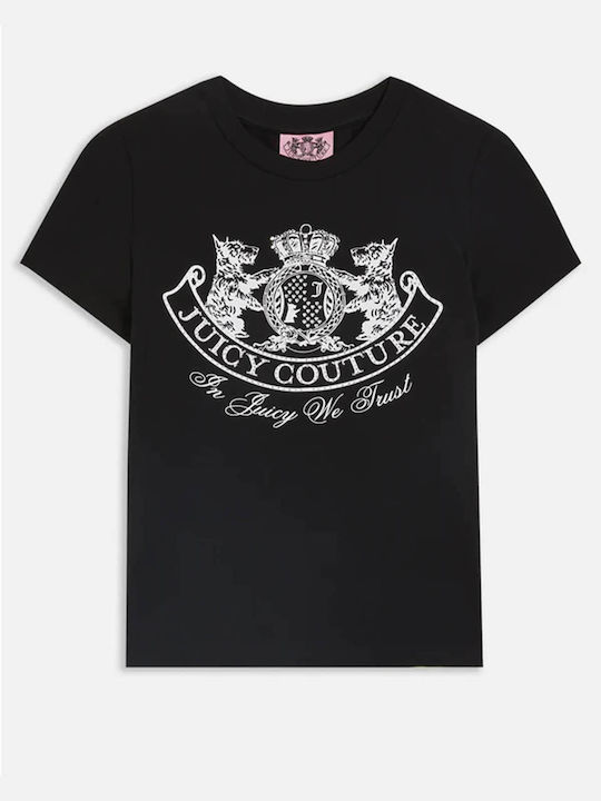 Juicy Couture Bluza de Damă din Bumbac Mâneci scurte Neagră