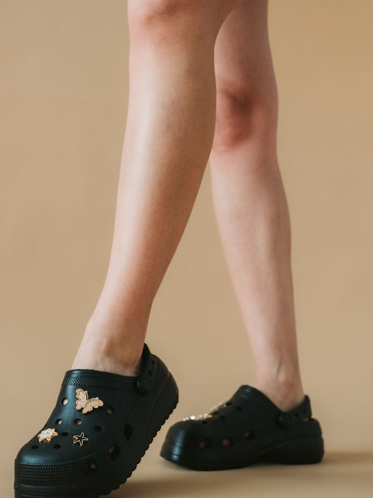 The Shoemart Γυναικεία Σαμπό Μαύρα