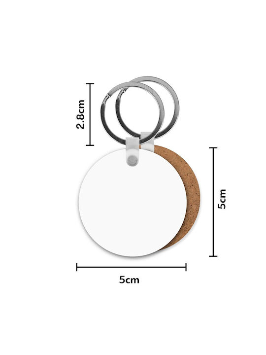 Nasa Rosa hölzerne Schlüsselanhänger Runde Mdf Schlüsselanhänger Φ5cm