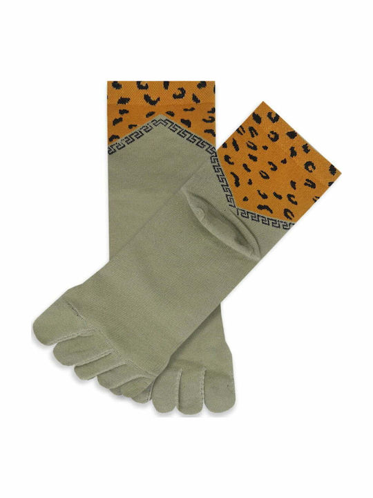 Ytli Βαμβακερή Κάλτσα Δάχτυλα Toe Socks Σχέδια Animal Print Ytli Βαμβακερή Κάλτσα Δάχτυλα Toe Socks Σχέδια Animal Print