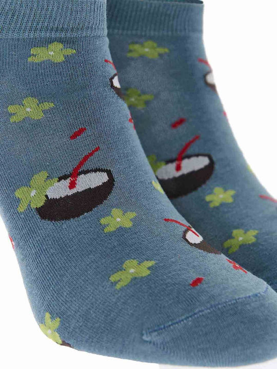 Walk Coconut Drink Women's Socks Blue