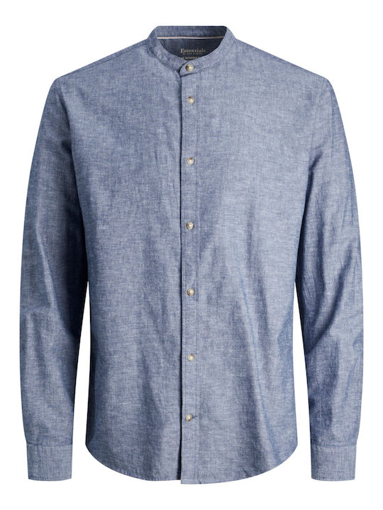 Jack & Jones Men's Shirt Long Sleeve Cotton Faded Denim