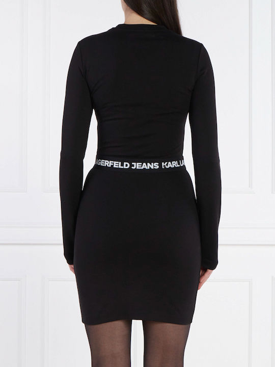 Karl Lagerfeld Rochie Jean Negru