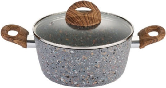 XM-Casa Tiefer Topf aus Aluminium 24cm
