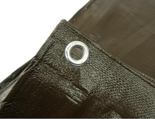 Geko Αδιάβροχος Μουσαμάς 200gr/m² 10x6μ. Βαρέως Τύπου Καφέ