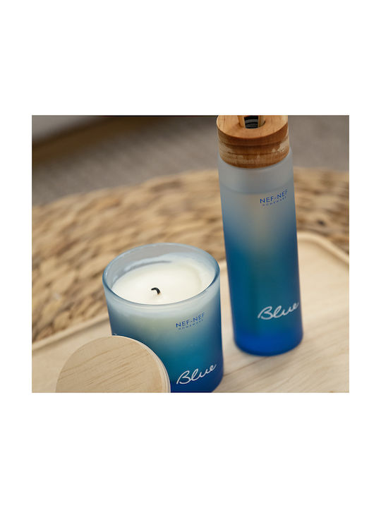 Nef-Nef Homeware Aromatic Candle Blue Collection Jar With Vanilla Perfume 200gr