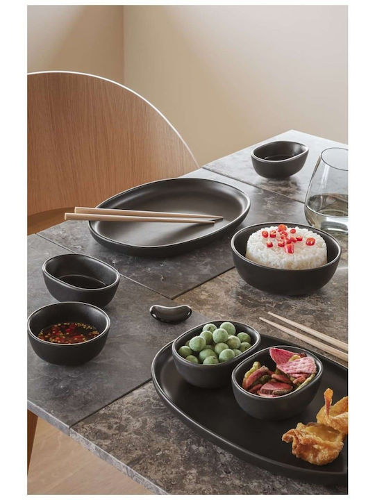 Eva Solo Dip Serving Bowl Round Ceramic Black with Diameter 10cm