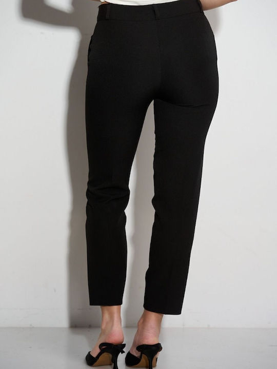 Damen Stoff Hose Schwarz