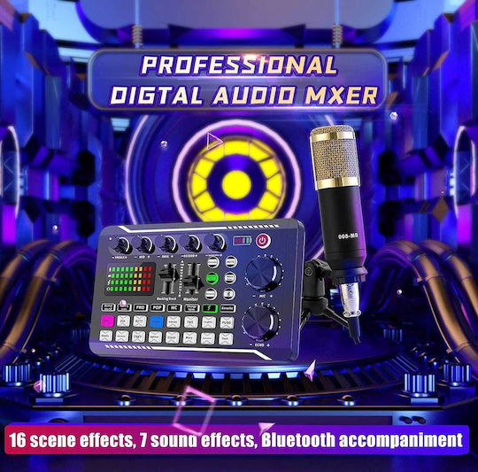 BM800 + F998 Digital Mischpult 12 Kanäle / 12 XLR-Eingänge & Bluetooth