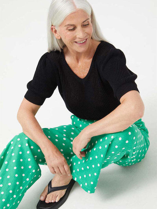 Women's Fabric Trousers Loose Fit
