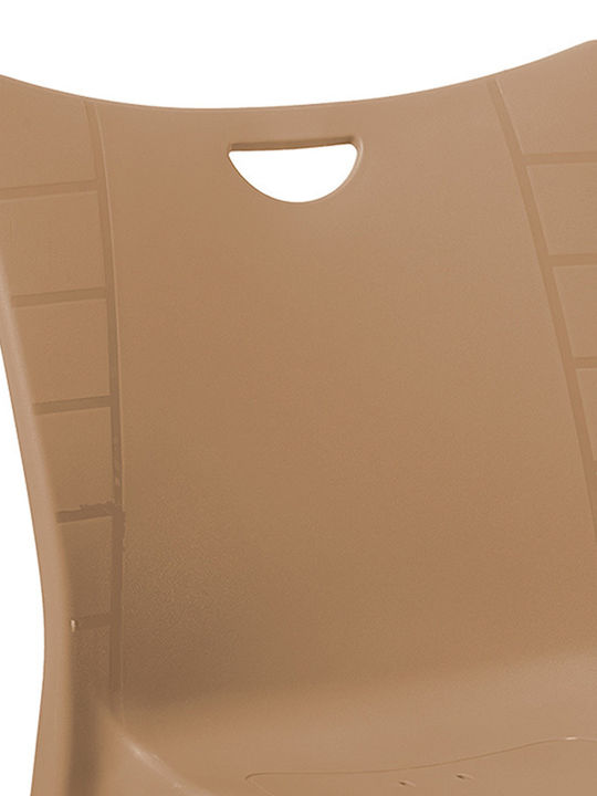 Pakketo Gartenstühle Polypropylen Crafted Cappuccino-Aluminium Grau 50x55x83cm