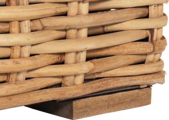 Outdoor-Sessel Hölzernes Natural-white mit Kissen 110x88x70εκ.