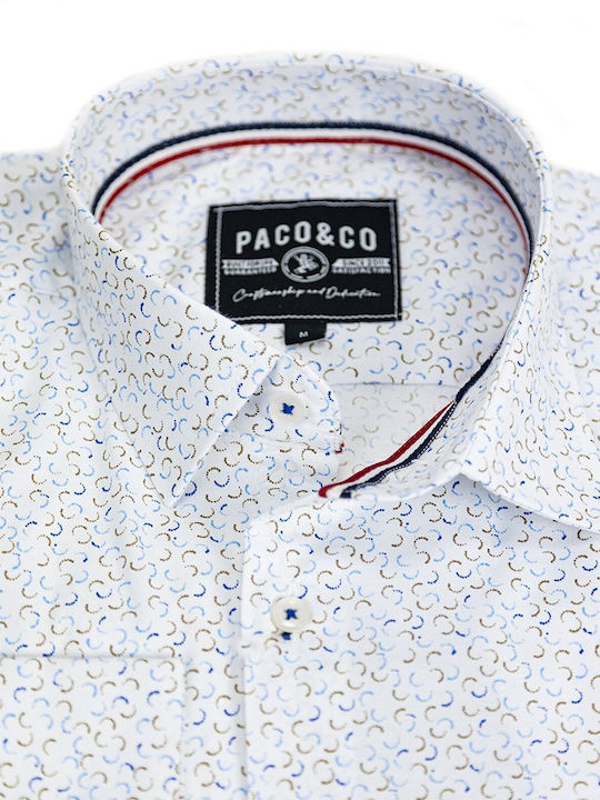 Paco & Co Men's Shirt Long Sleeve White