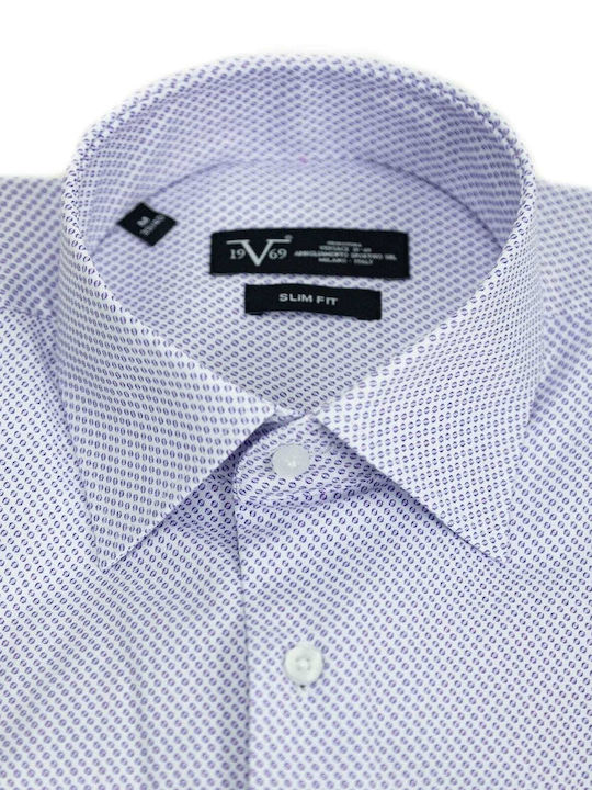 Long-sleeved Cotton Shirt Lilac