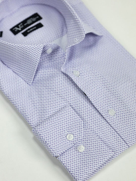 Long-sleeved Cotton Shirt Lilac