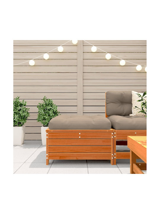 Hölzener Gartenhocker Würfel Für Außenbereich Braun 62x63,5x32cm
