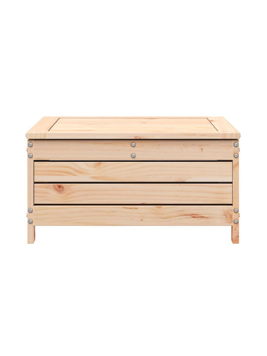 Дървен Градински Табурет Куб Кафяв 62x63.5x32см