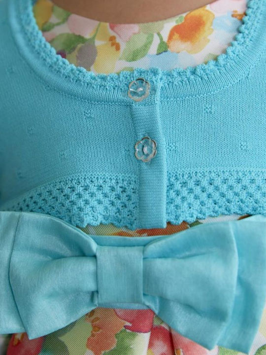 Kinderstrickjacke Gestrickt Türkis