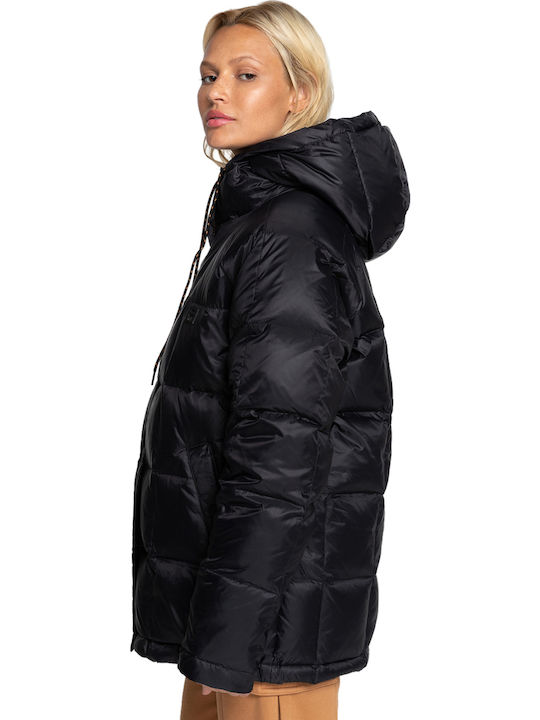 Adventure Κοντό Γυναικείο Puffer Μπουφάν για Χειμώνα Μαύρο
