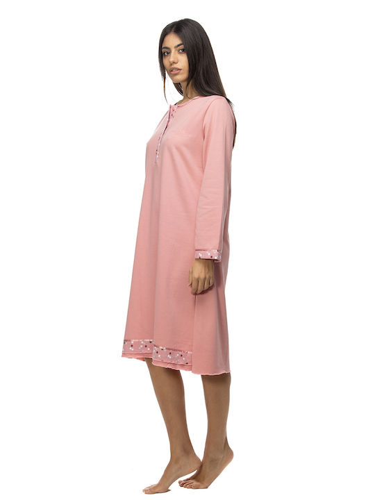 Winter Women's Nightdress Pink