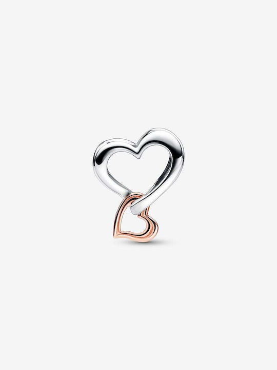 Pandora Charm Сърце От Розово Златно Сребро