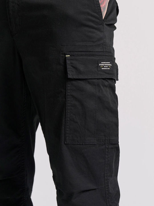 Pantaloni Elastic cu Croială Normală Black