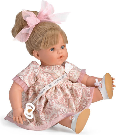 Magic Baby Κούκλα Κλαίει Susy Pink Dress Κοντό Μανίκι