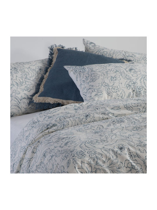 Nef-Nef Homeware Moanna Σετ Σεντόνια Υπέρδιπλα 240x270εκ. Blue (4τμχ)