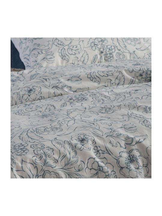 Nef-Nef Homeware Moanna Σετ Σεντόνια Υπέρδιπλα 240x270εκ. Blue (4τμχ)