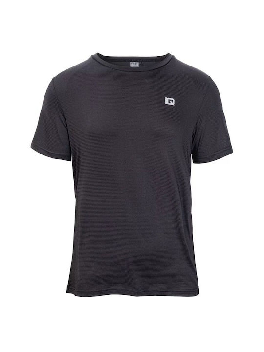 IQ Herren Sport T-Shirt Kurzarm Schwarz