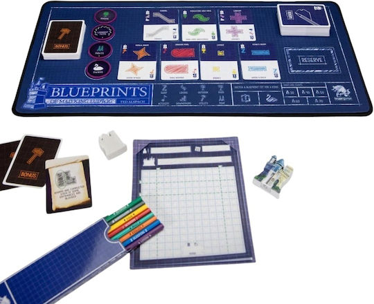 Board Game Blueprints of Mad King Ludwig for 1-5 Players 15+ Years Old (EN) Bezier Games