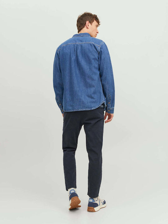 Jack & Jones Pantaloni pentru bărbați Chino Elastice cu Croială Tapered sacou bleumarin