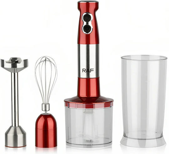 Raf R-296 Hand Blender with Stainless Rod 1000W Red