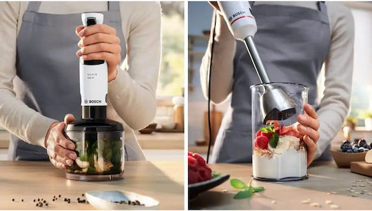 Bosch Serie 4 Ραβδομπλέντερ με Ανοξείδωτη Ράβδο 600W Λευκό