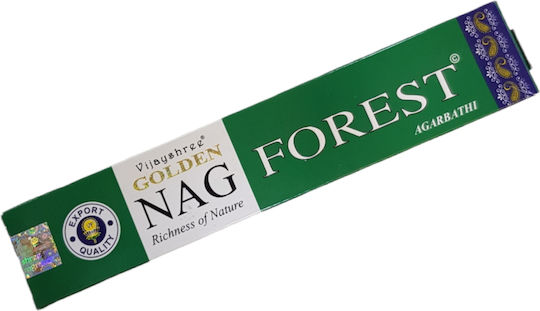 Vijayshree Bețișoare Parfumate Golden Nag cu Aromă Pădure 15buc 15gr