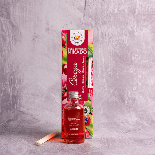 La Casa de los Aromas Diffuser mit Duft Kirsche Glasflasche 50ml