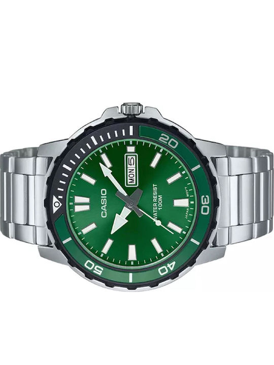 Casio Colecție Ceas Barbati 47mm Baterie cu Brățară din Metal Argintie